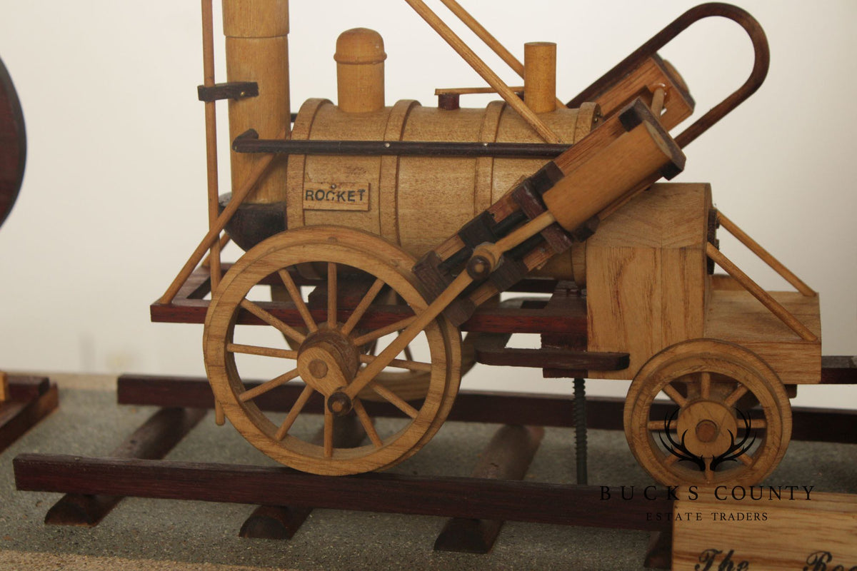 Philip Jacoby Carved Wood Model Train