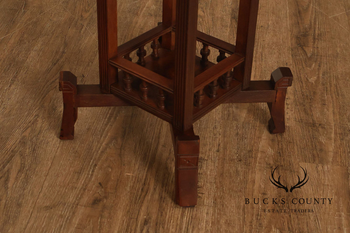 Victorian Eastlake Carved Walnut Plant Stand