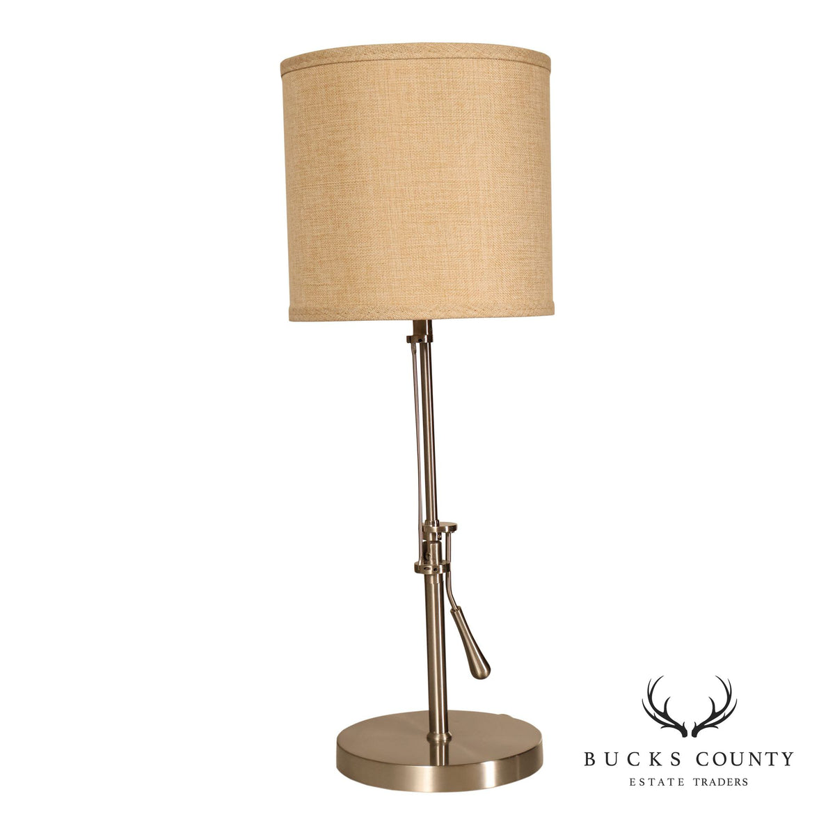 Contemporary Nickel Cantilever Table Lamp