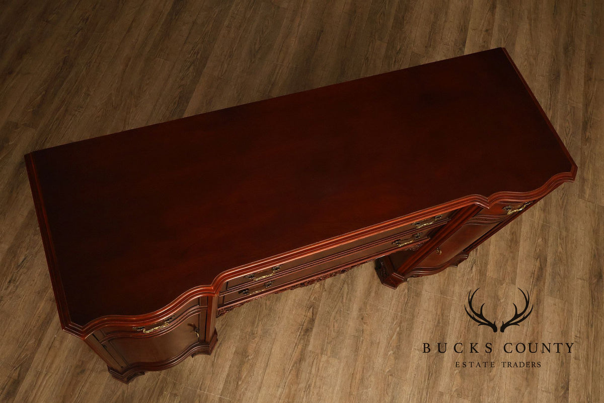 Chippendale Serpentine Mahogany Sideboard Server
