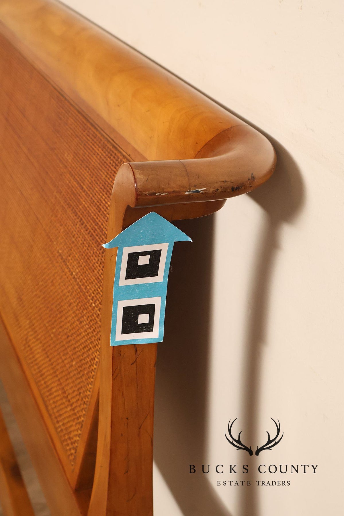 John Widdicomb Mid Century Modern Caned King Size Headboard