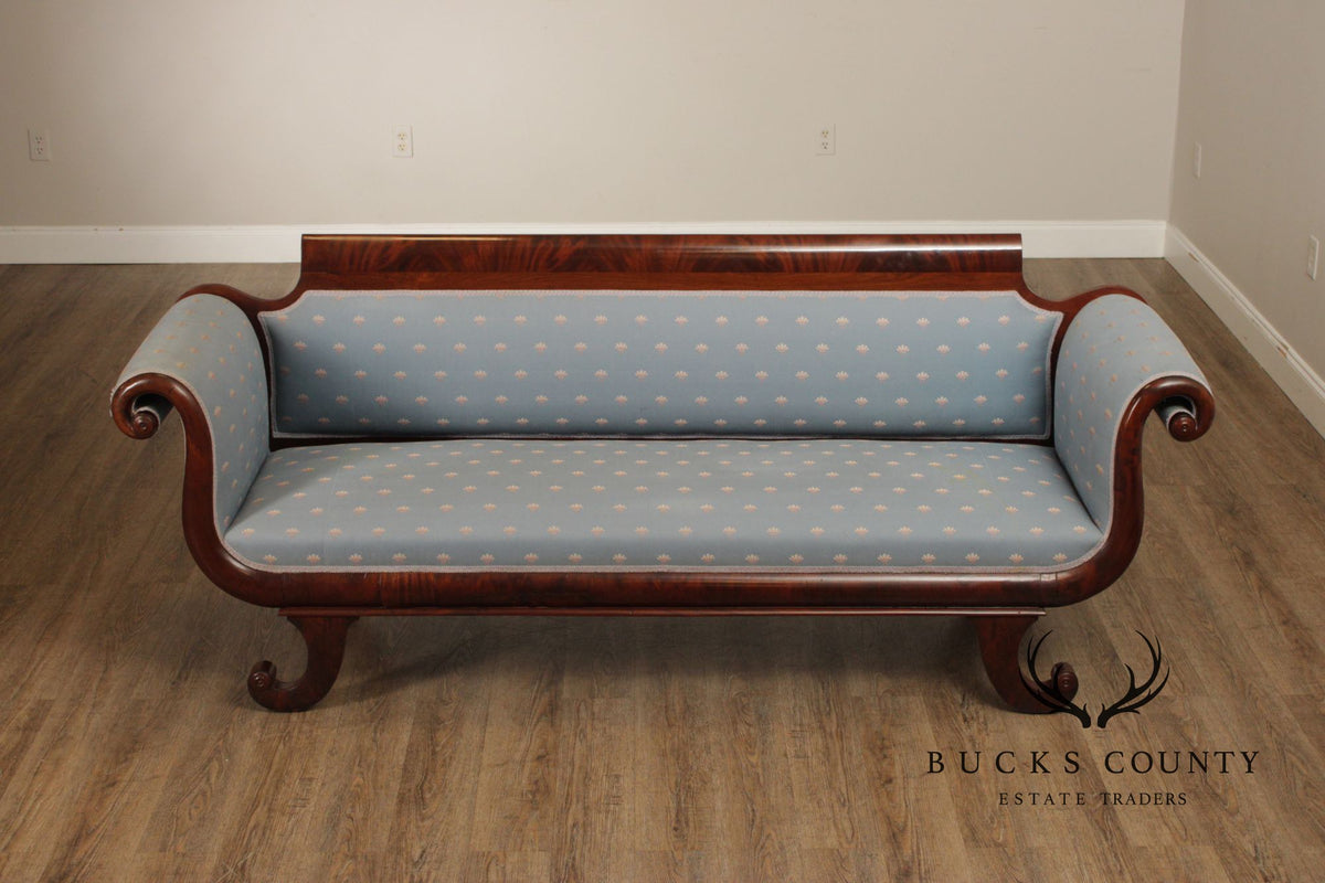 Antique American Empire Mahogany Sofa