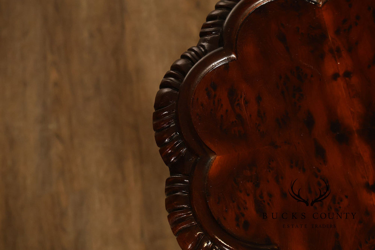 Baker Furniture Carved Mahogany Plant Stand