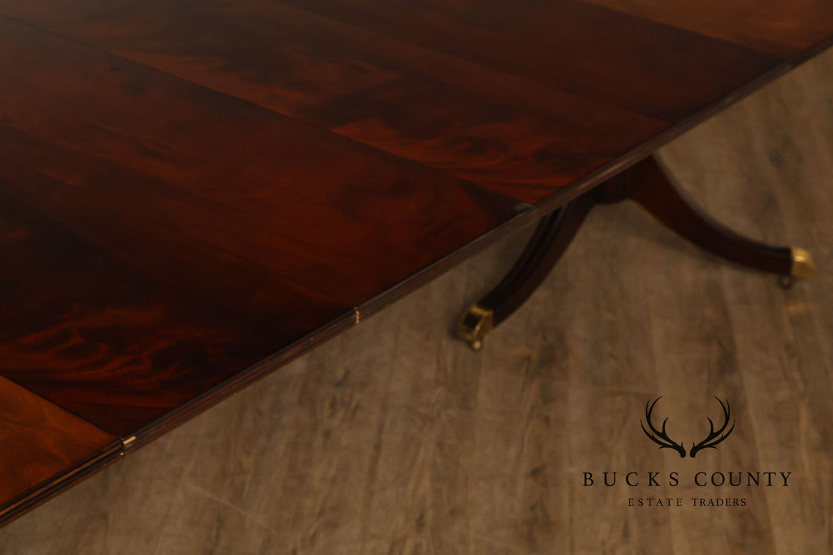 Kindel Flame Mahogany Double Pedestal Dining Table