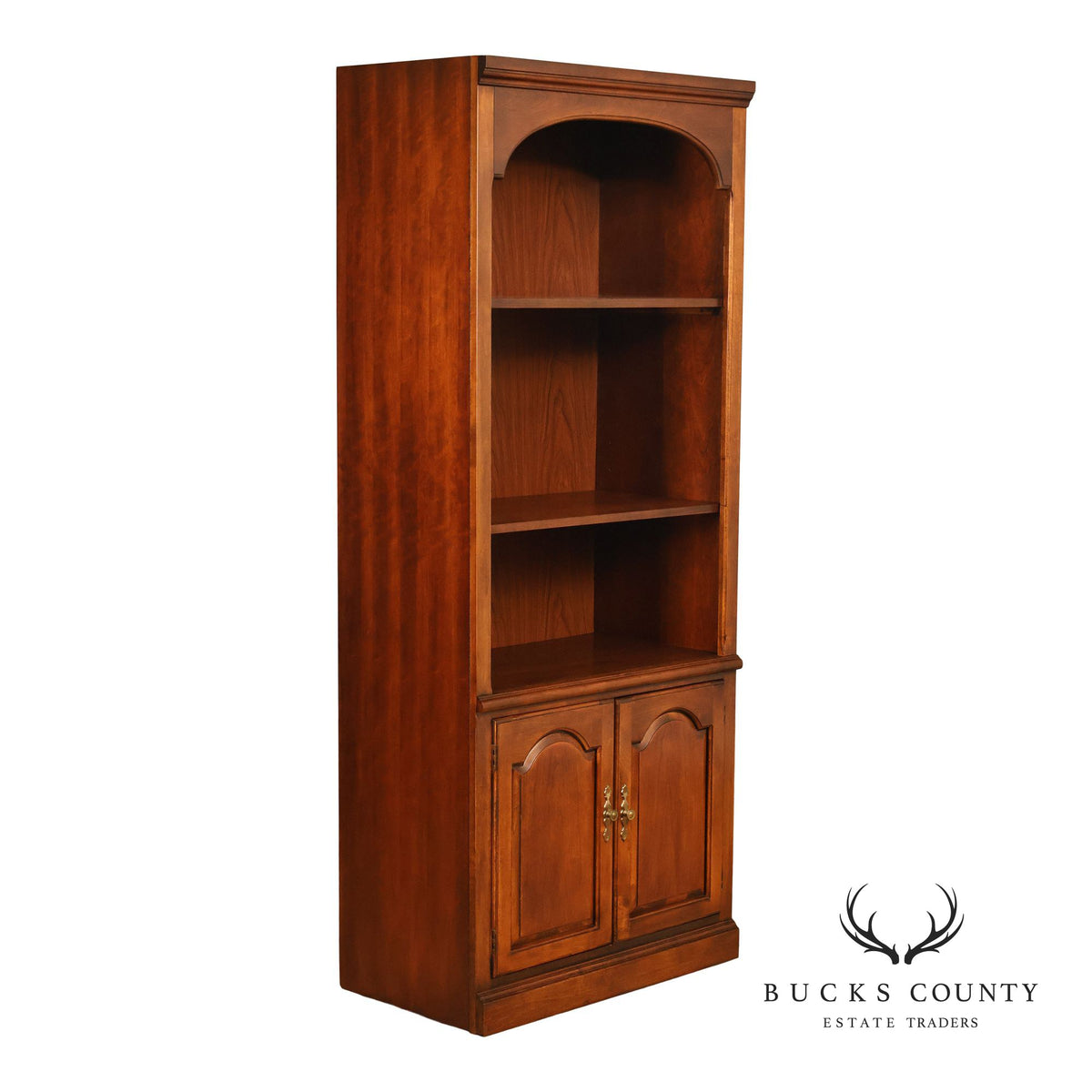 Thomasville Cherry Arched Open Bookcase