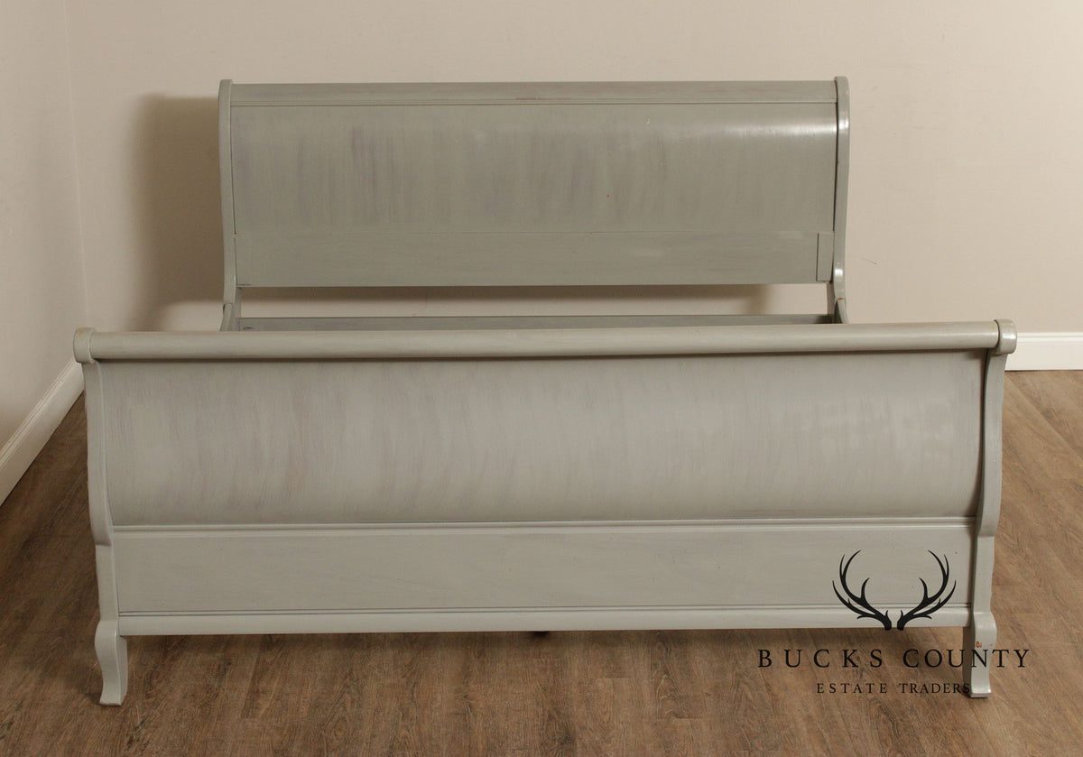 Ethan Allen Vintage Painted Legacy Collection King Sleigh Bed