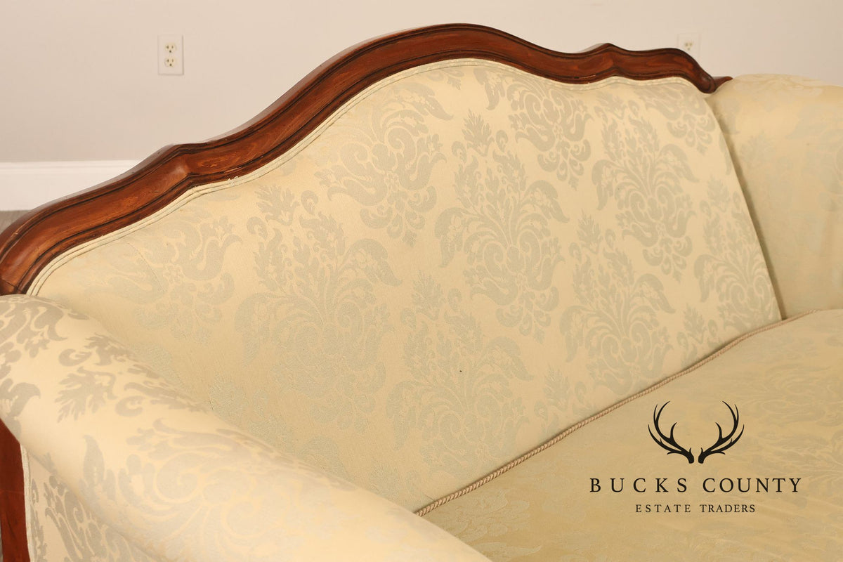 Ethan Allen French Louis XV Style Camelback Sofa