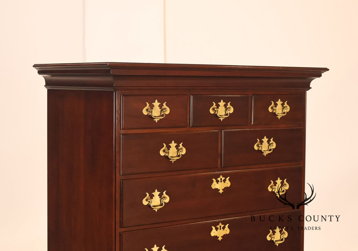 Statton Private Collection Cherry Chippendale Tall Chest Of Drawers