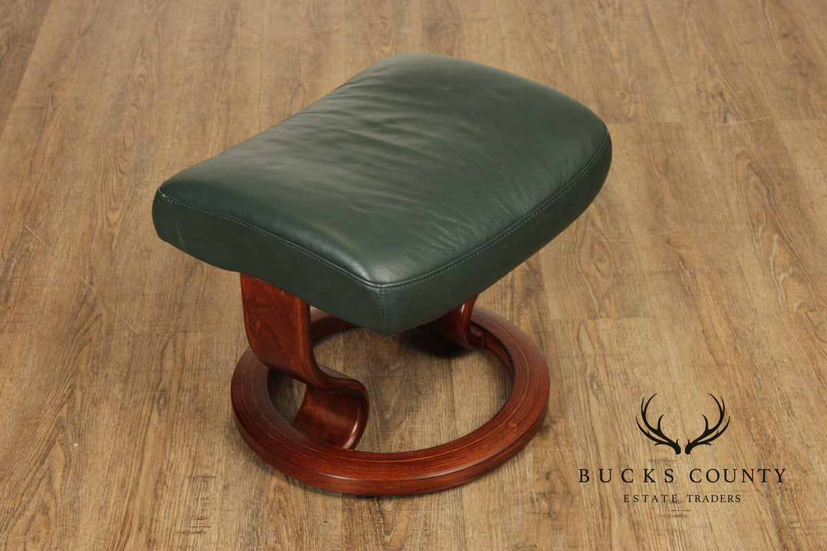 Ekornes Stressless Leather Recliner With Ottoman