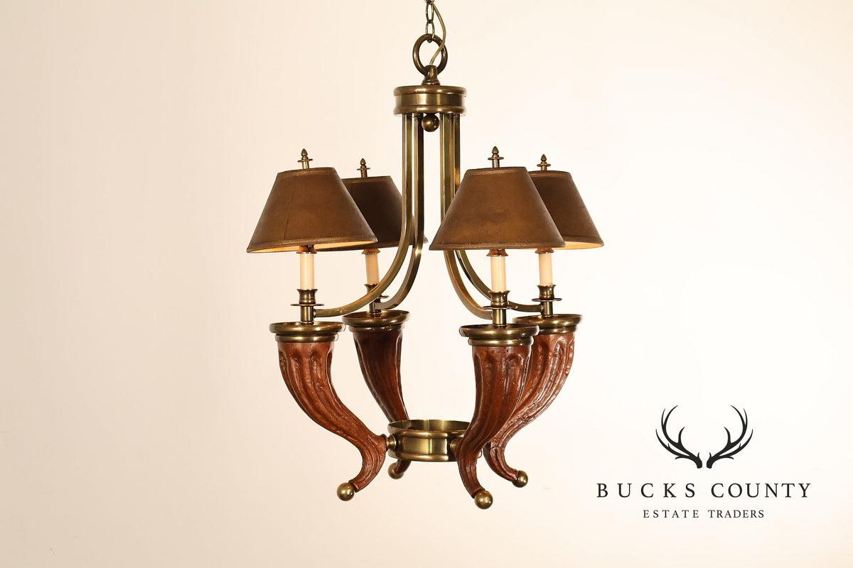 Chapman Horn Four Light Chandelier