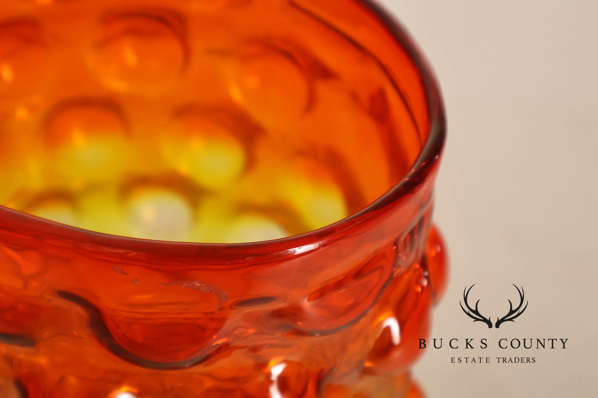Blenko Mid Century Modern Bubble Glass Vase
