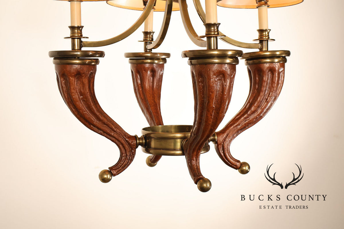 Chapman Horn Four Light Chandelier