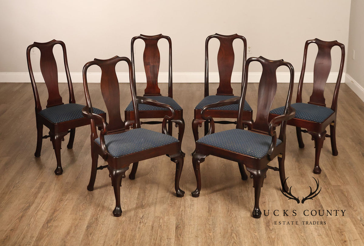 Stickley Colonial Williamsburg Set of Six Mahogany Dining Chairs