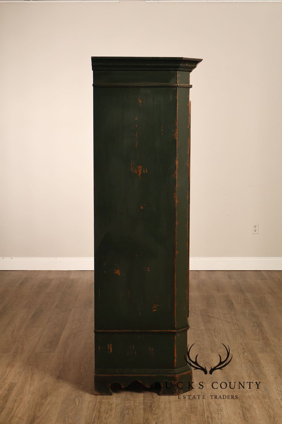 American Country Primitive Style Painted Linen Cabinet