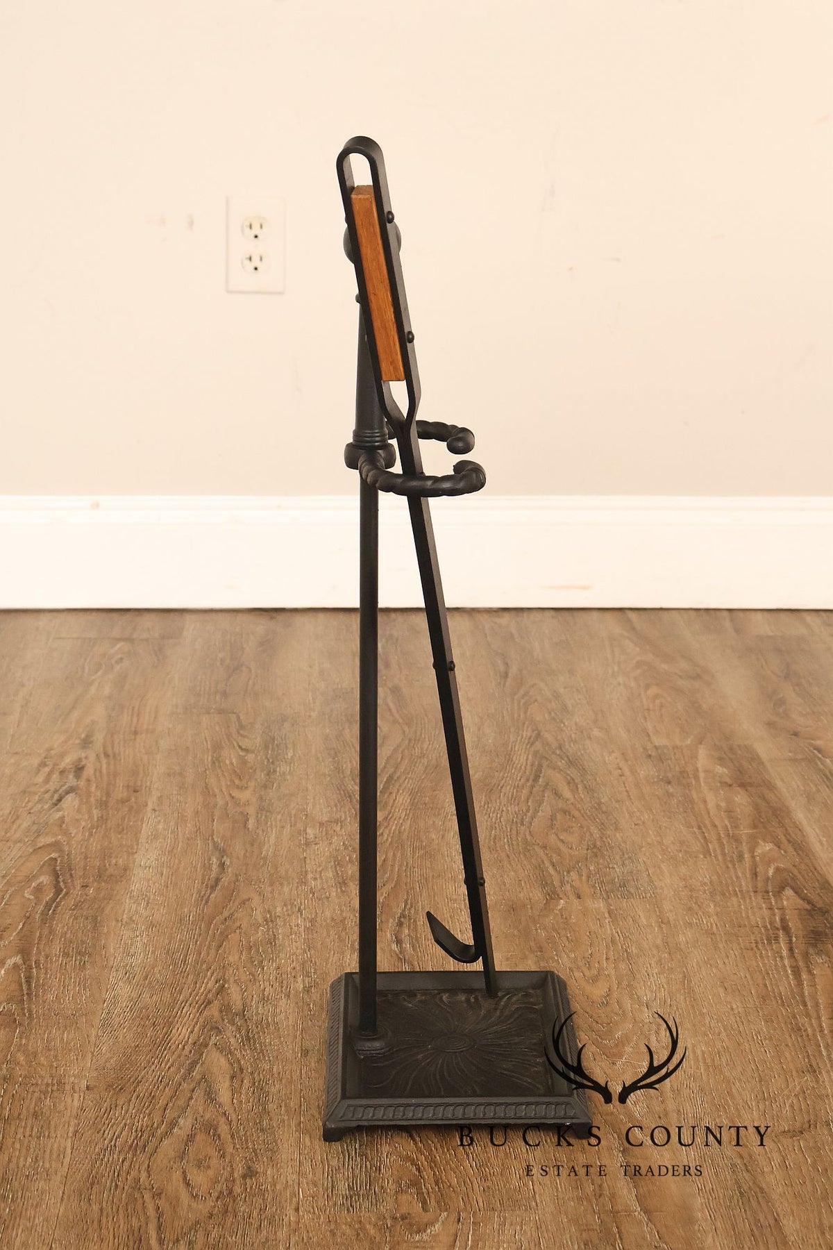 Bradley & Hubbard Fireplace Poker and Stand