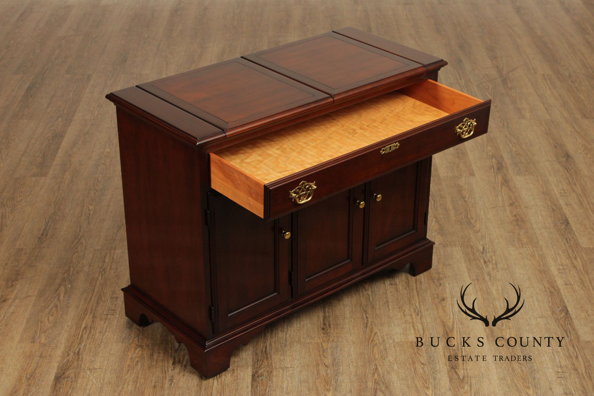 Statton Georgian Style Cherry Flip Top Server