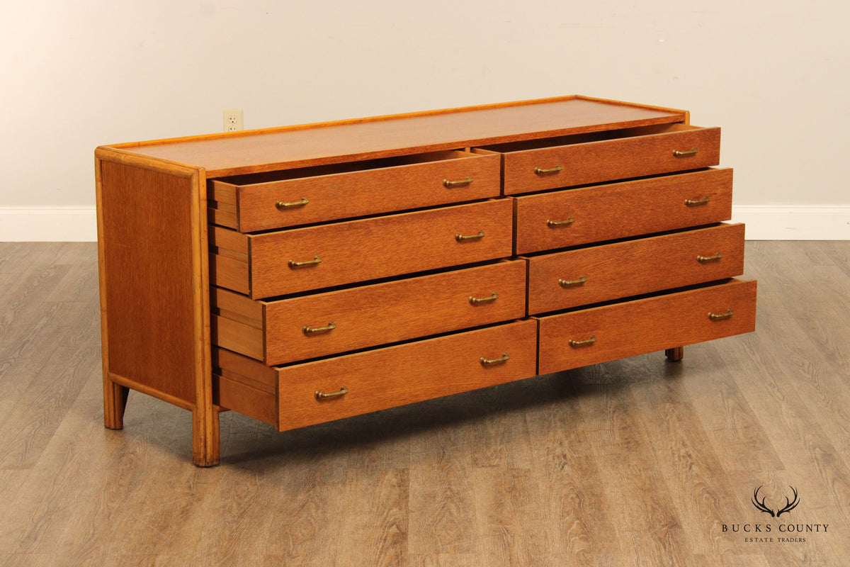 McGuire Mid Century Modern Oak Eight-Drawer Dresser