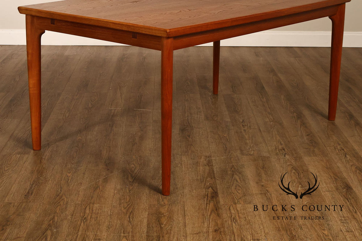 Danish Modern Teak Draw-Leaf Dining Table