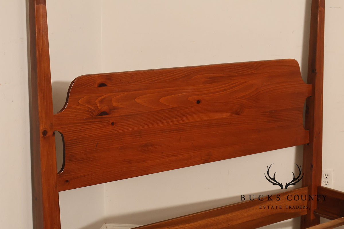 Ethan Allen Shaker Style Pine Pencil Post Queen Bed