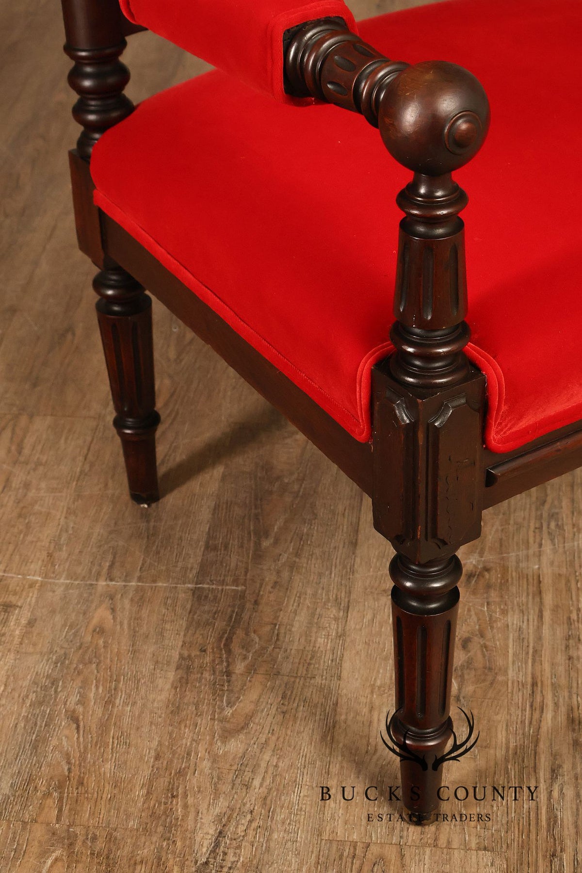 Gothic Revival Walnut Carved Wood Throne Pair Of Armchairs