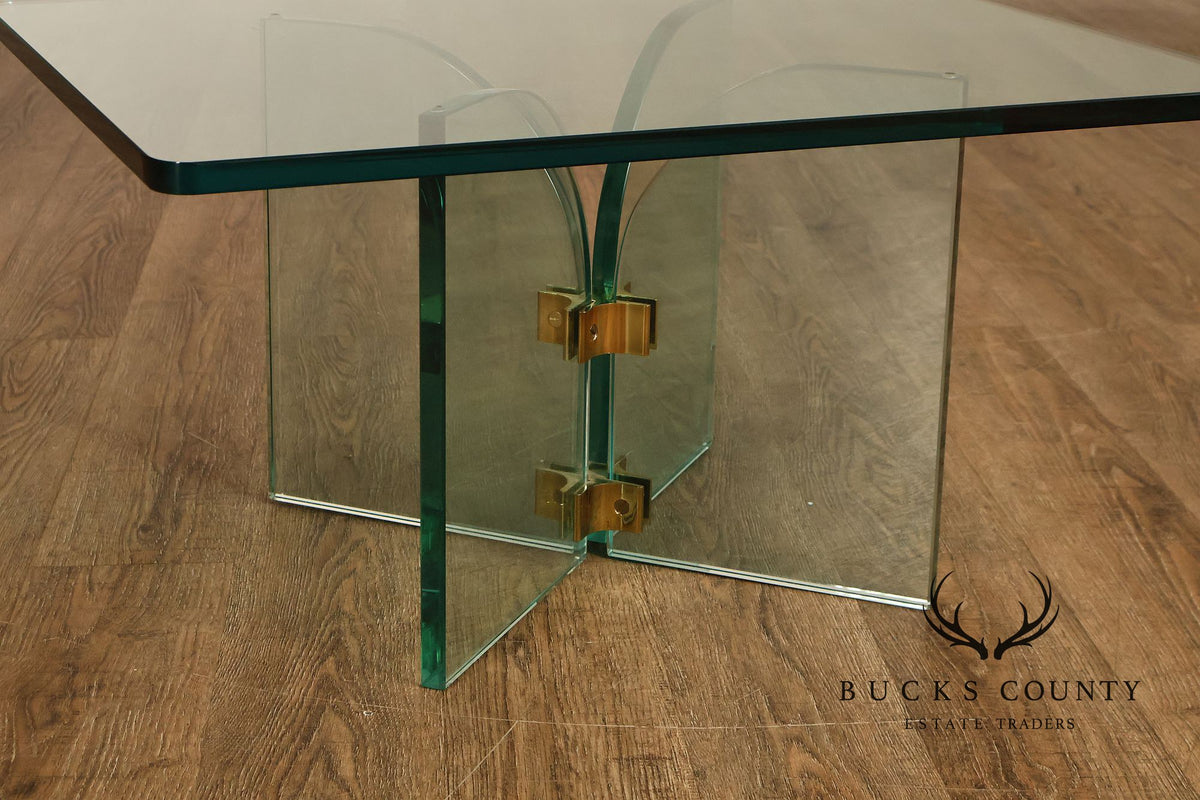 Post-Modern Glass Top Coffee Table