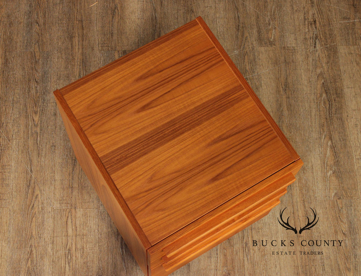 Interform Collection Danish Modern Teak Filing Cabinet