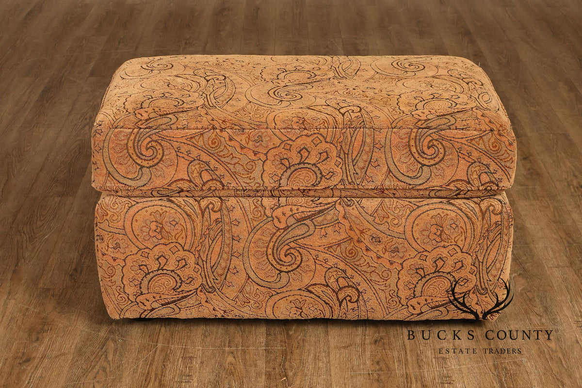 Paisley Upholstered Ottoman