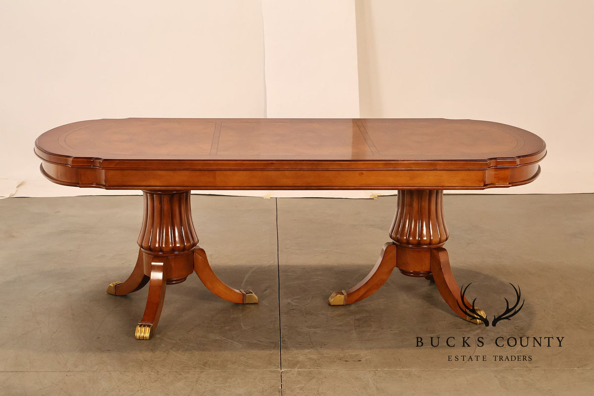 Georgian Style Double Pedestal Mahogany Dining Table