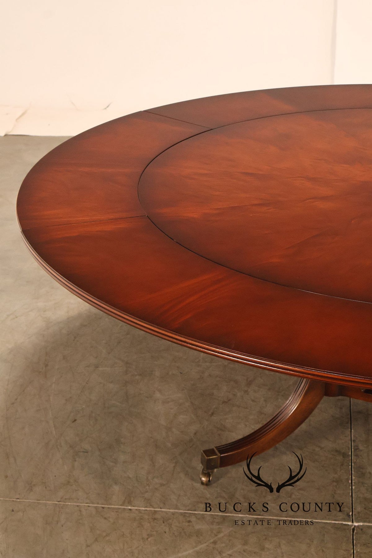 Bevan Funnell Inlaid Mahogany Round Extension Dining Table