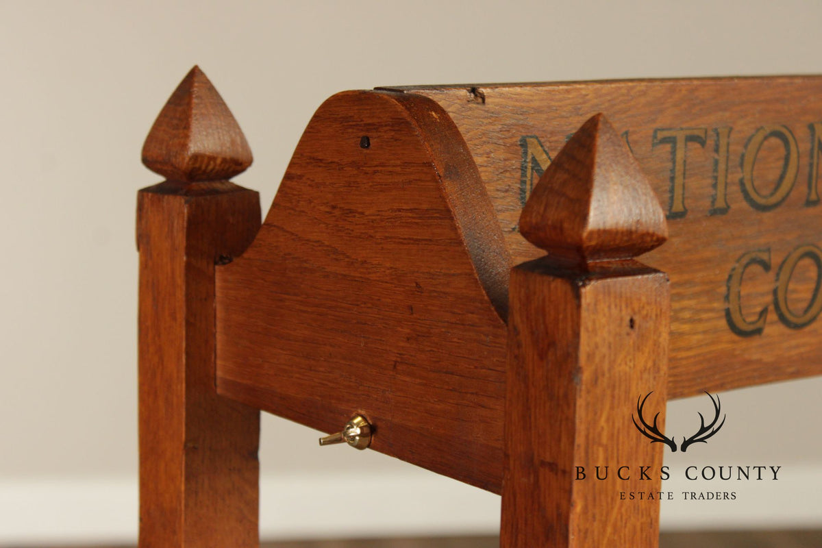 National Biscuit Company Arts & Crafts Oak Display Shelf