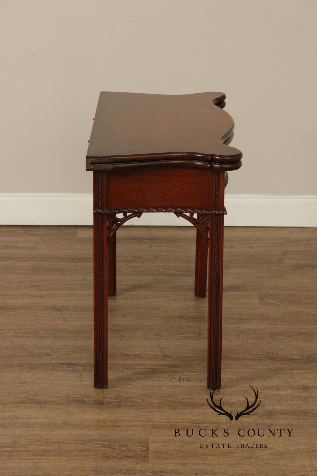 1940's Chippendale Style Mahogany Flip Top Card Table