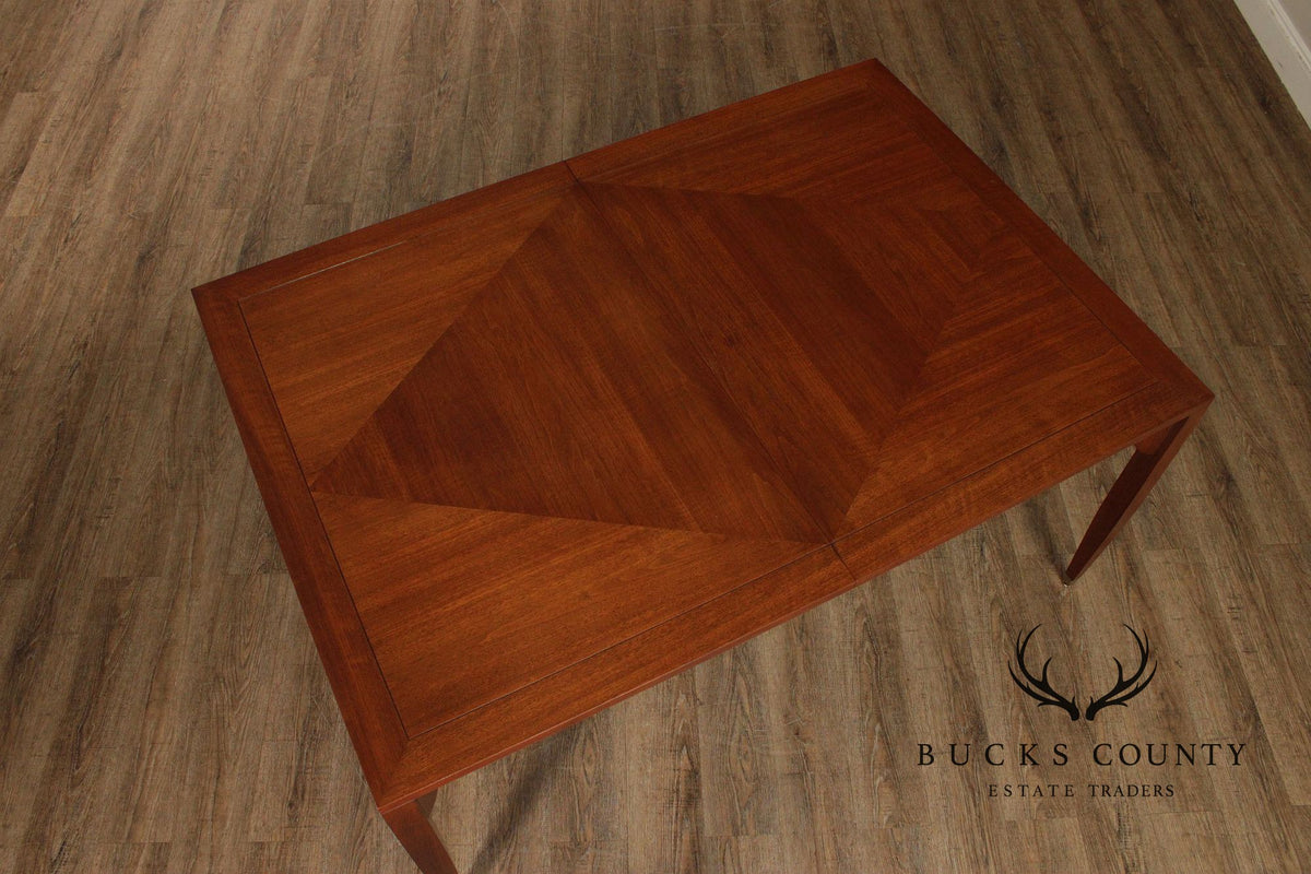 Baker Furniture Mid-Century Modern Style  Walnut Extension Dining Table