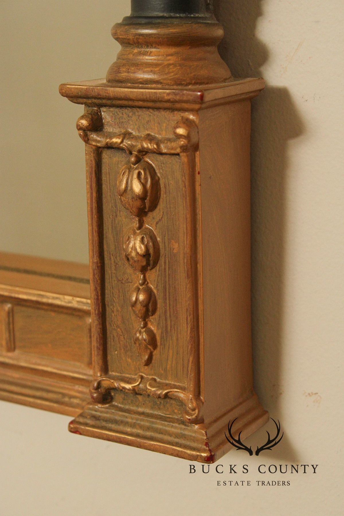 Uttermost Italian Baroque Style Arched Wall Mirror