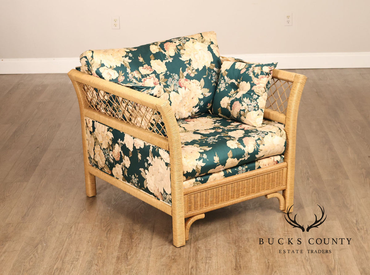 Lexington Henry Link  Furniture Wicker Upholstered Lounge Chair