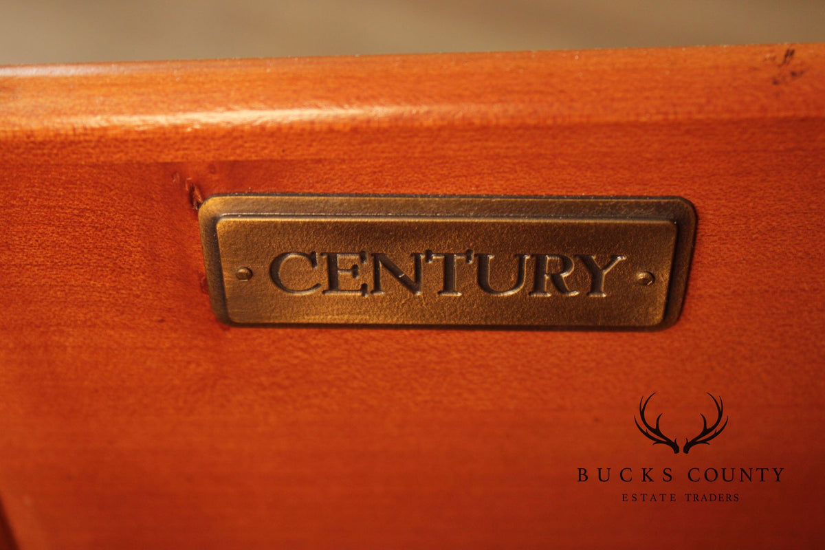 Century Furniture 'Coeur de France' Pair of Carved Cherry Bombe Chests