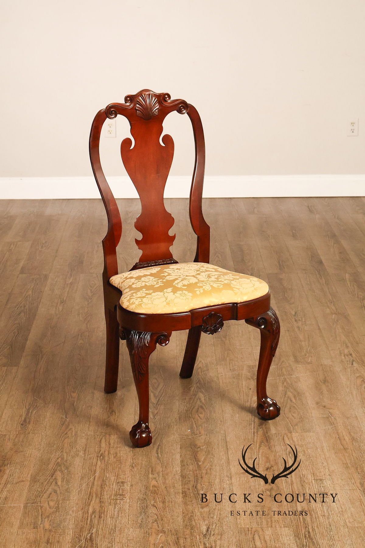 Kindel Winterthur Collection Set of Four Carved Dining Chairs