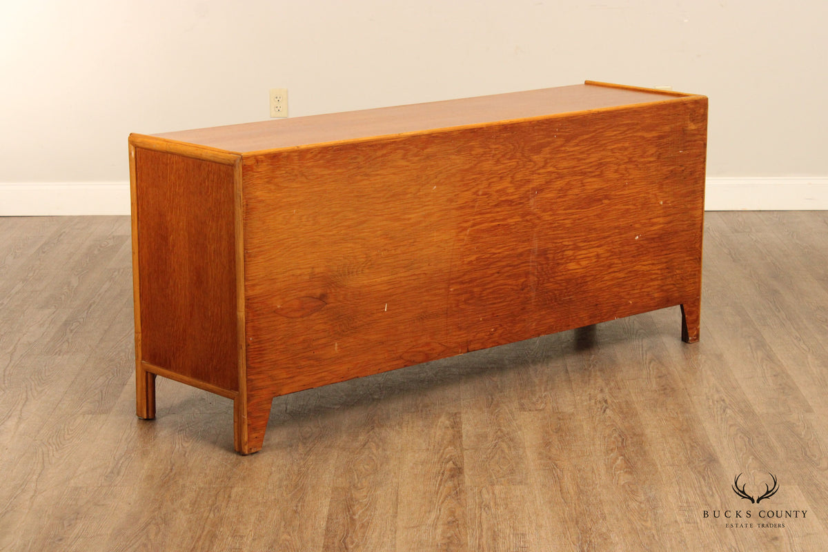 McGuire Mid Century Modern Oak Eight-Drawer Dresser