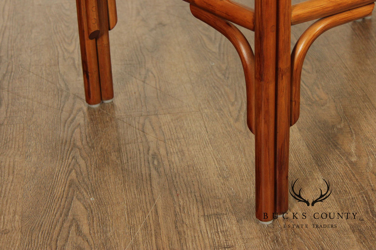 South Sea Rattan  'New Kauai' Glass Top Side Table