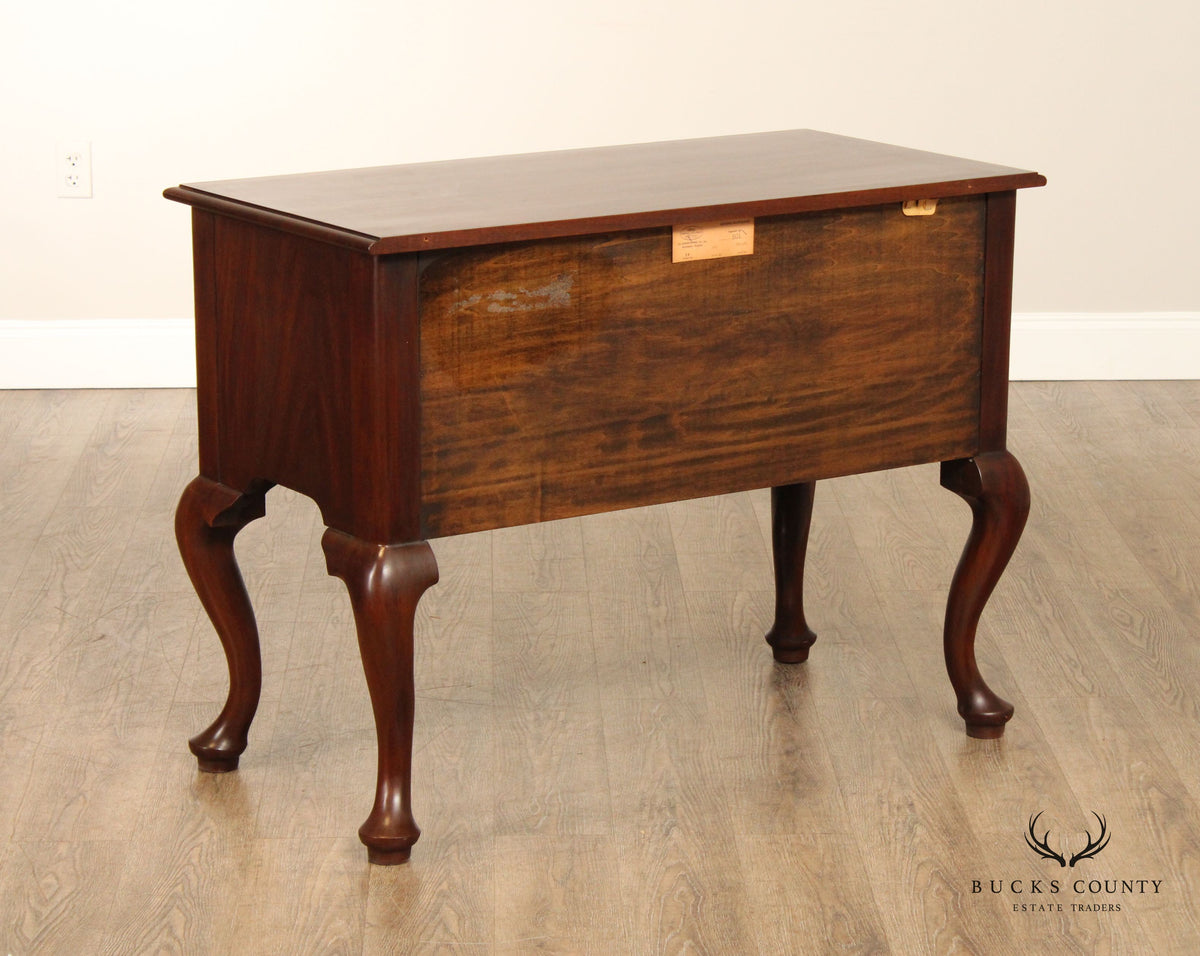 Henkel Harris Queen Anne Style Mahogany Lowboy Chest