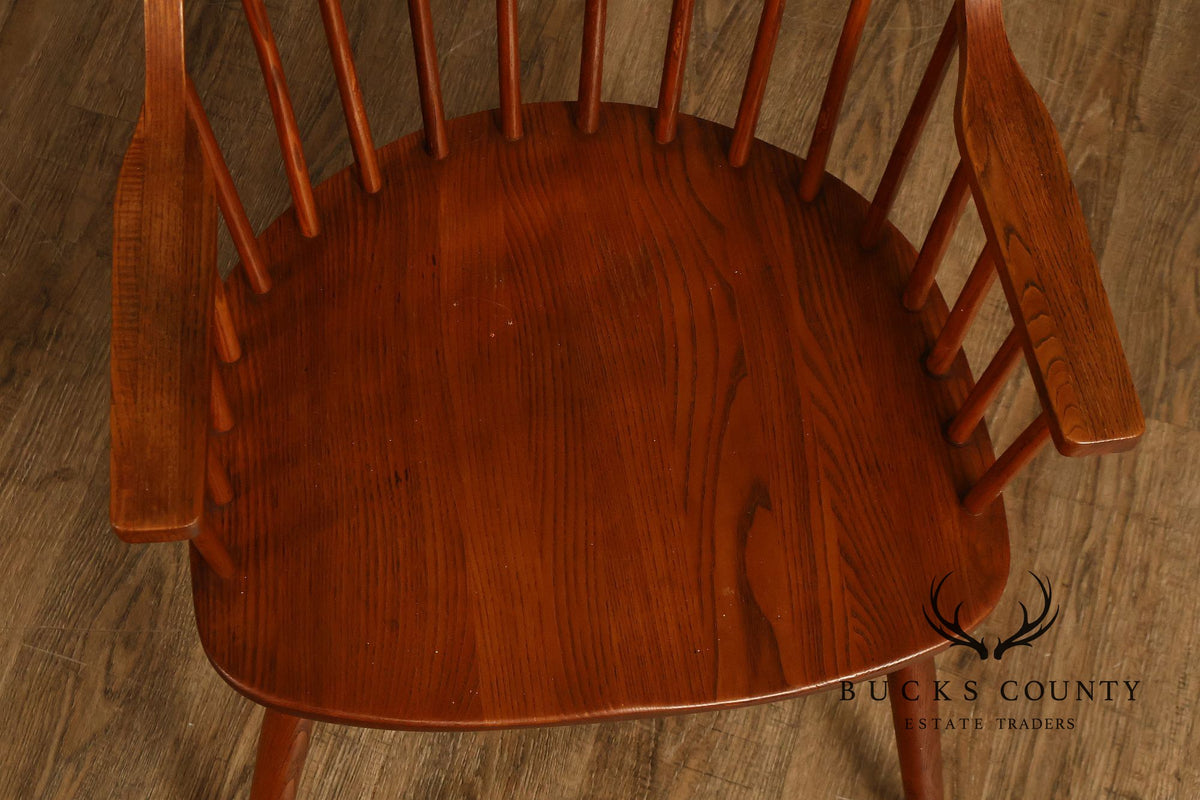 Claude Bunyard Design Set Of Four Windsor Style Oak Armchairs