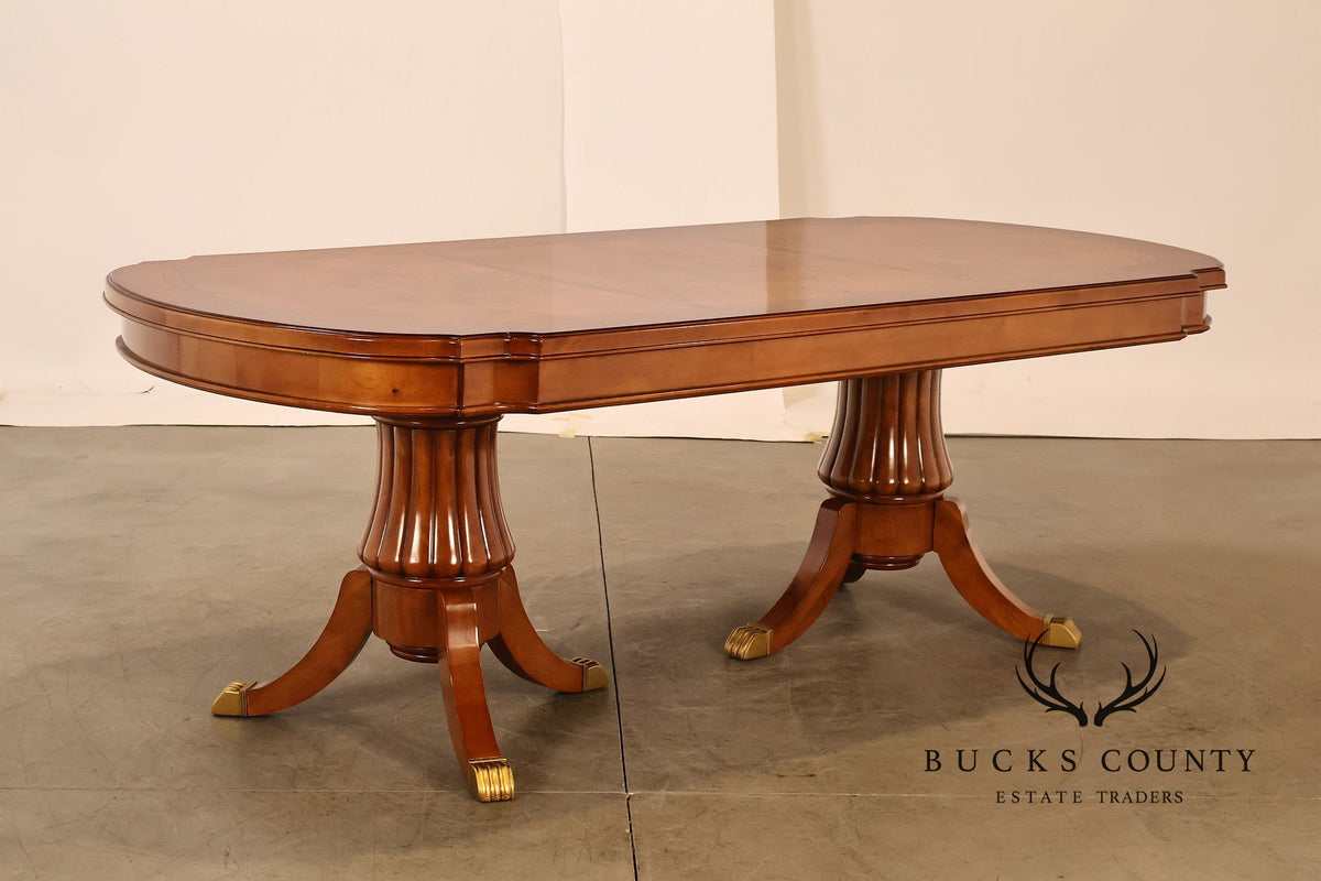 Georgian Style Double Pedestal Mahogany Dining Table