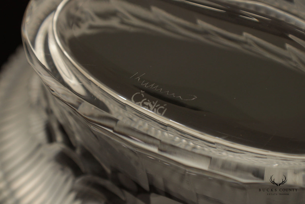 Ceska Czech Cut Glass or Crystal Bowl