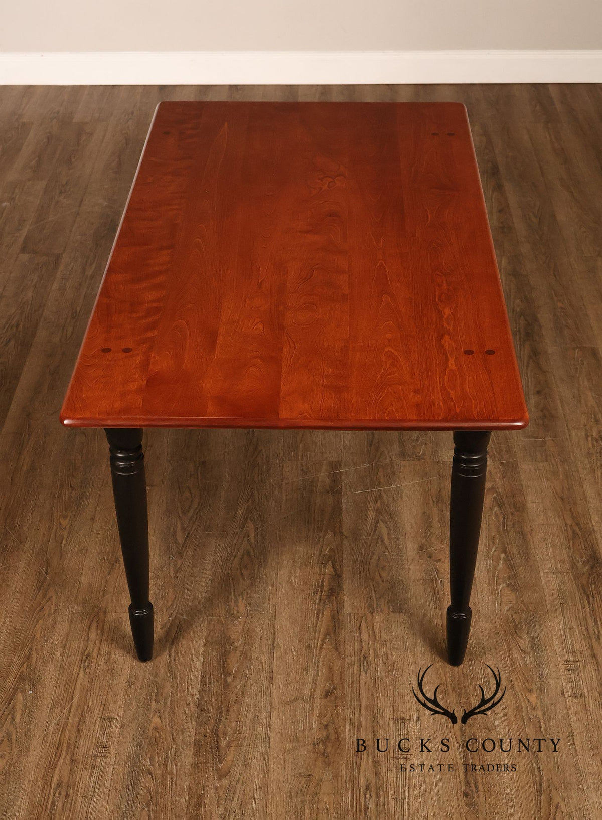 Nichols & Stone Maple Farmhouse Style Two Drawer Dining Table Or Desk