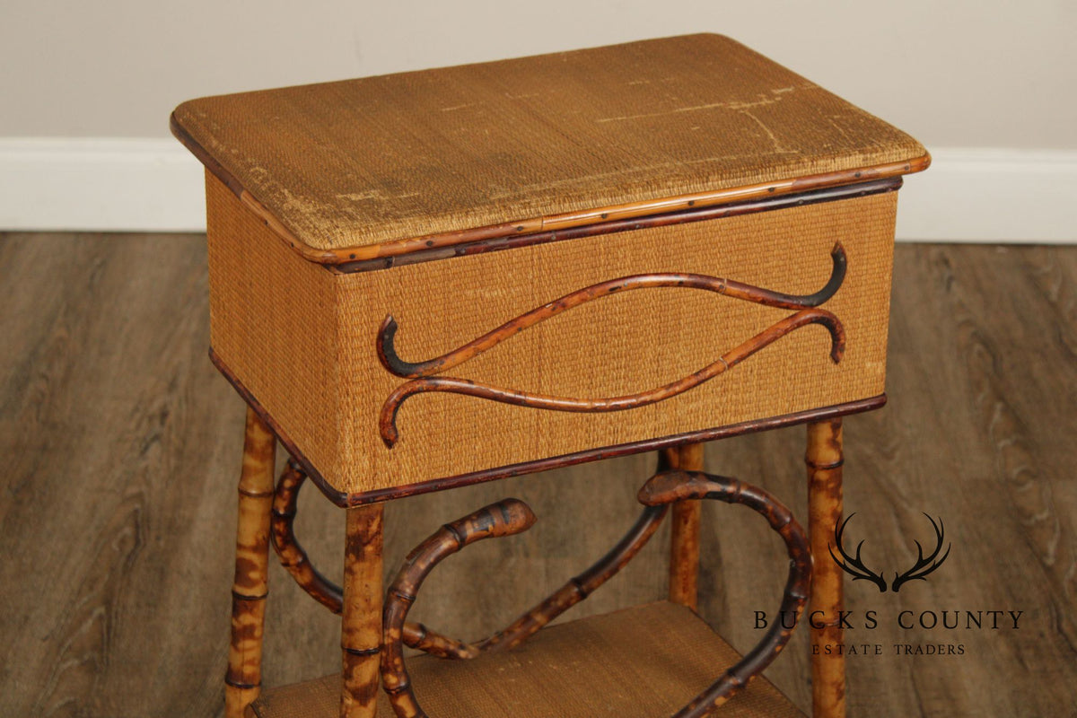Vintage English Bamboo Sewing Stand