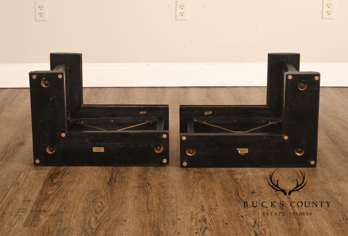 Maitland Smith Regency Style Pair of Fireplace Fenders