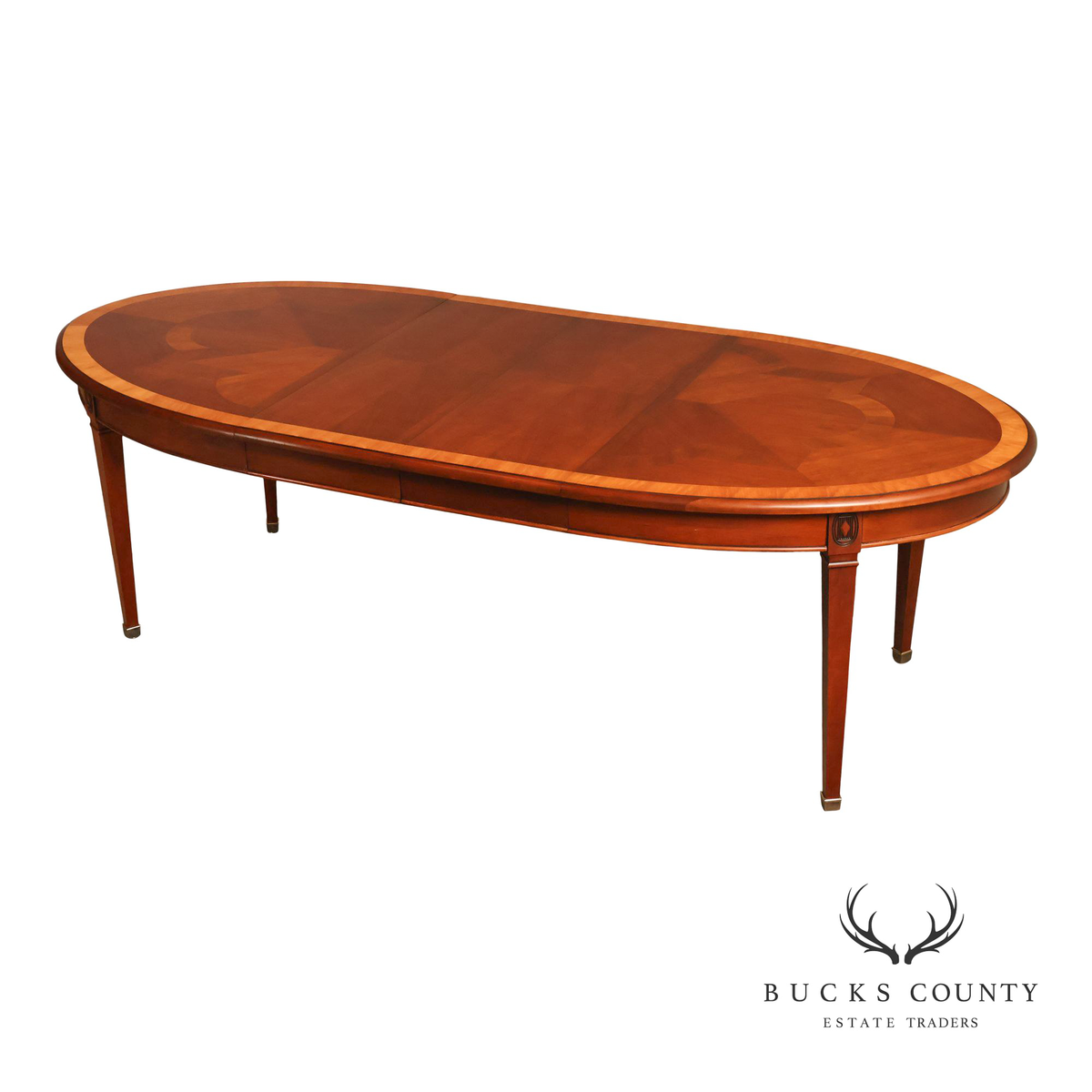 Harden Oval Cherry Banded Dining Table With Two Leaves
