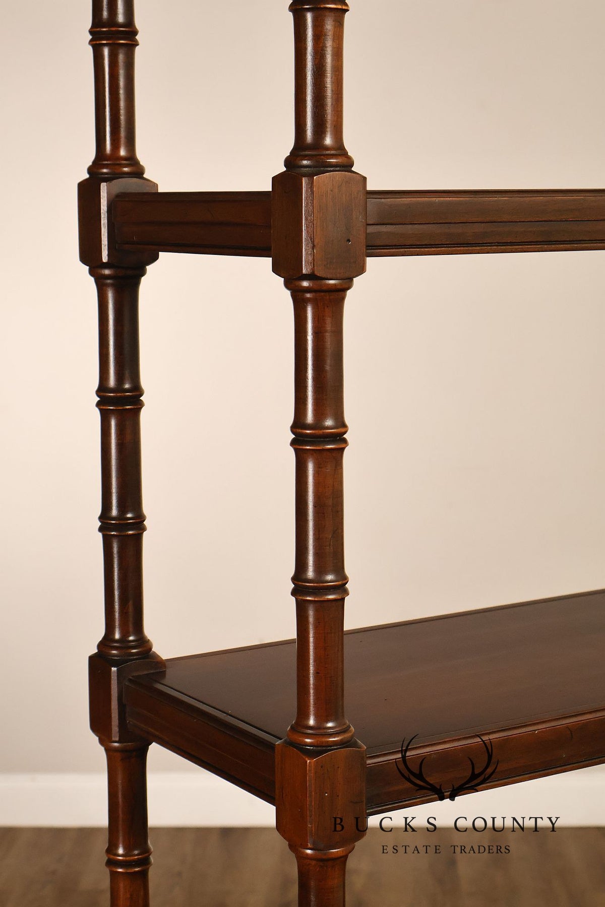 Ethan Allen 'Georgian Court' Faux Bamboo Etagere