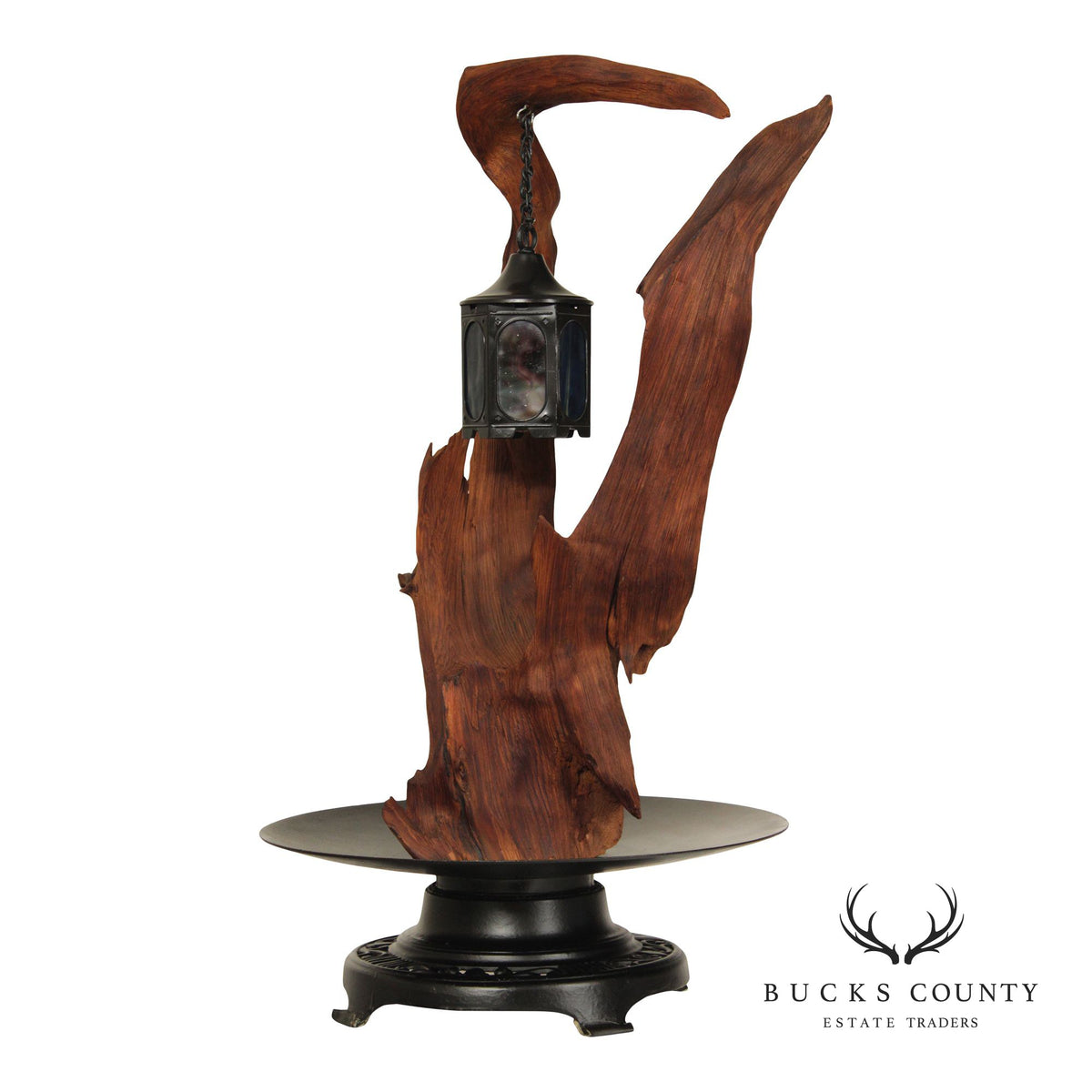 Mid Century Modern Tall Driftwood Table Lamp
