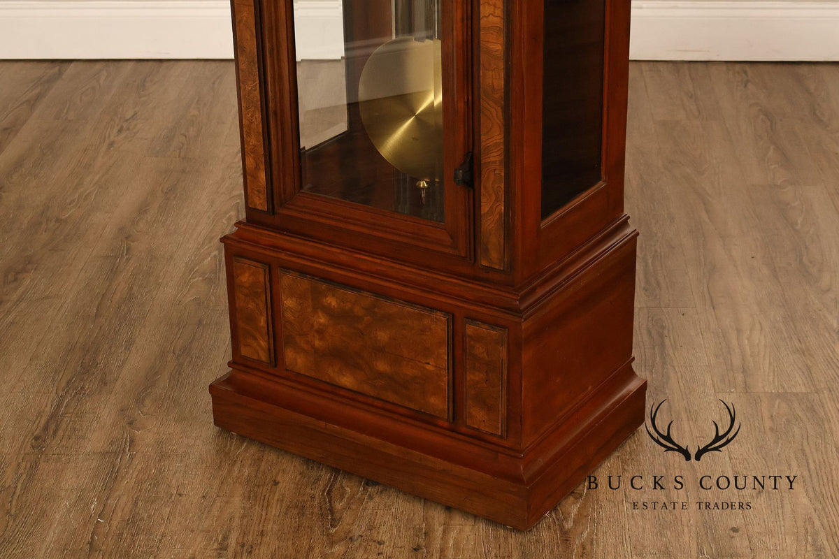 Herschede Burl Wood Five Tube Grandfather Clock