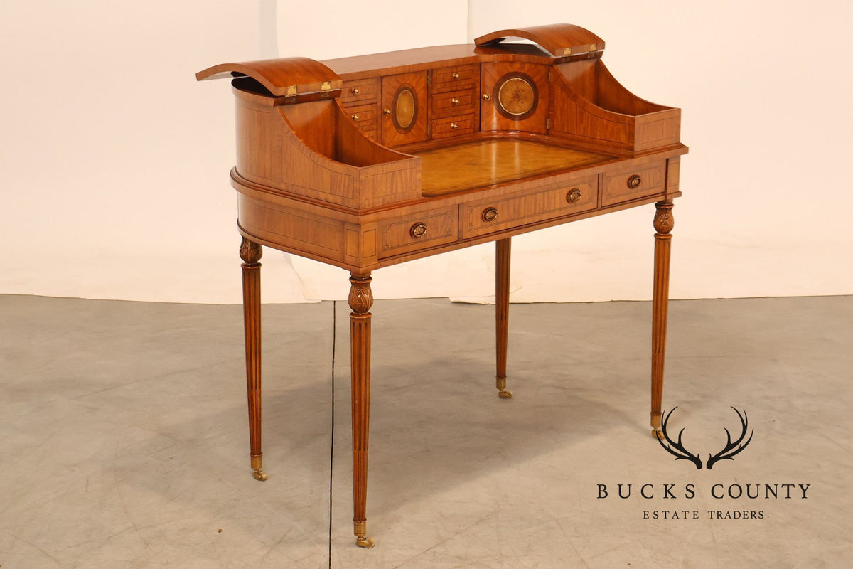 Maitland Smith Regency Style Satinwood Carlton House Writing Desk
